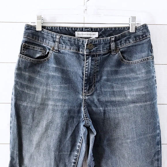 Chico's Blue Straight Ultimate Fit Slim Leg Jeans - Picture 2 of 7